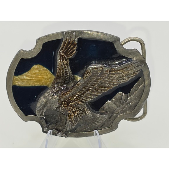 Siskiyou Buckle Co Other - Vintage 1986 Siskiyou Buckle Co Eagle Mountain Enamel Belt Buckle T-30 USA Made